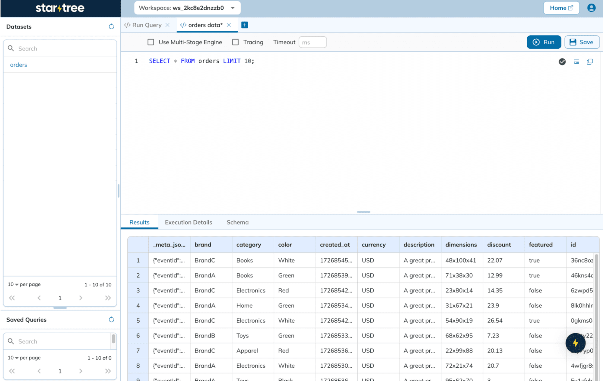 Query the data in StarTree