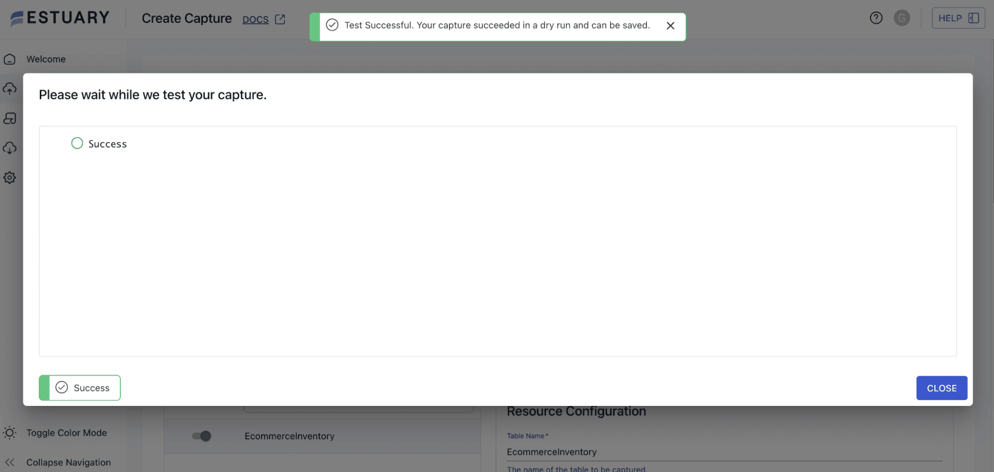 Test the connection between DynamoDB and Estuary