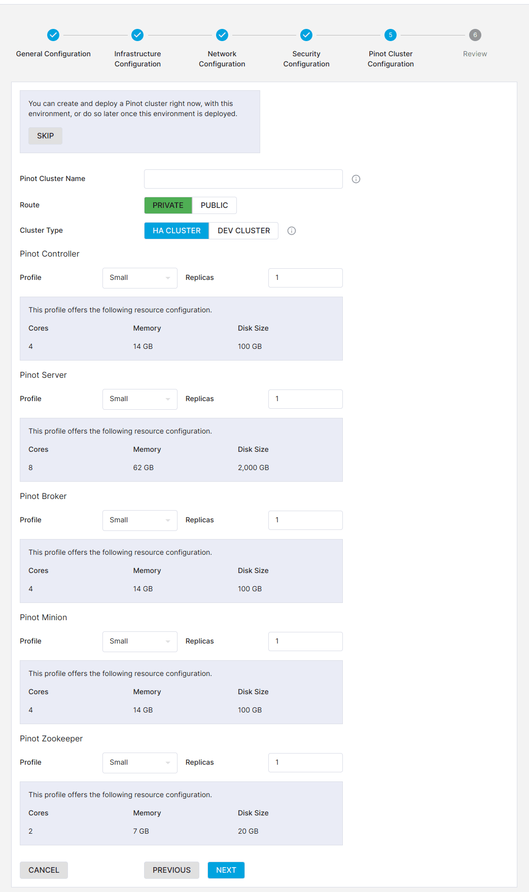 Configure Pinot Cluster