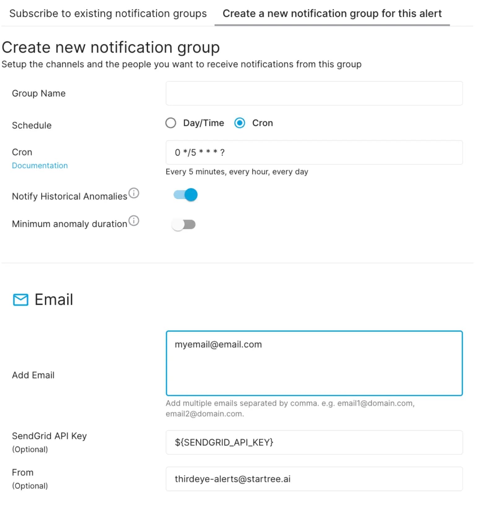 Notification Configuration