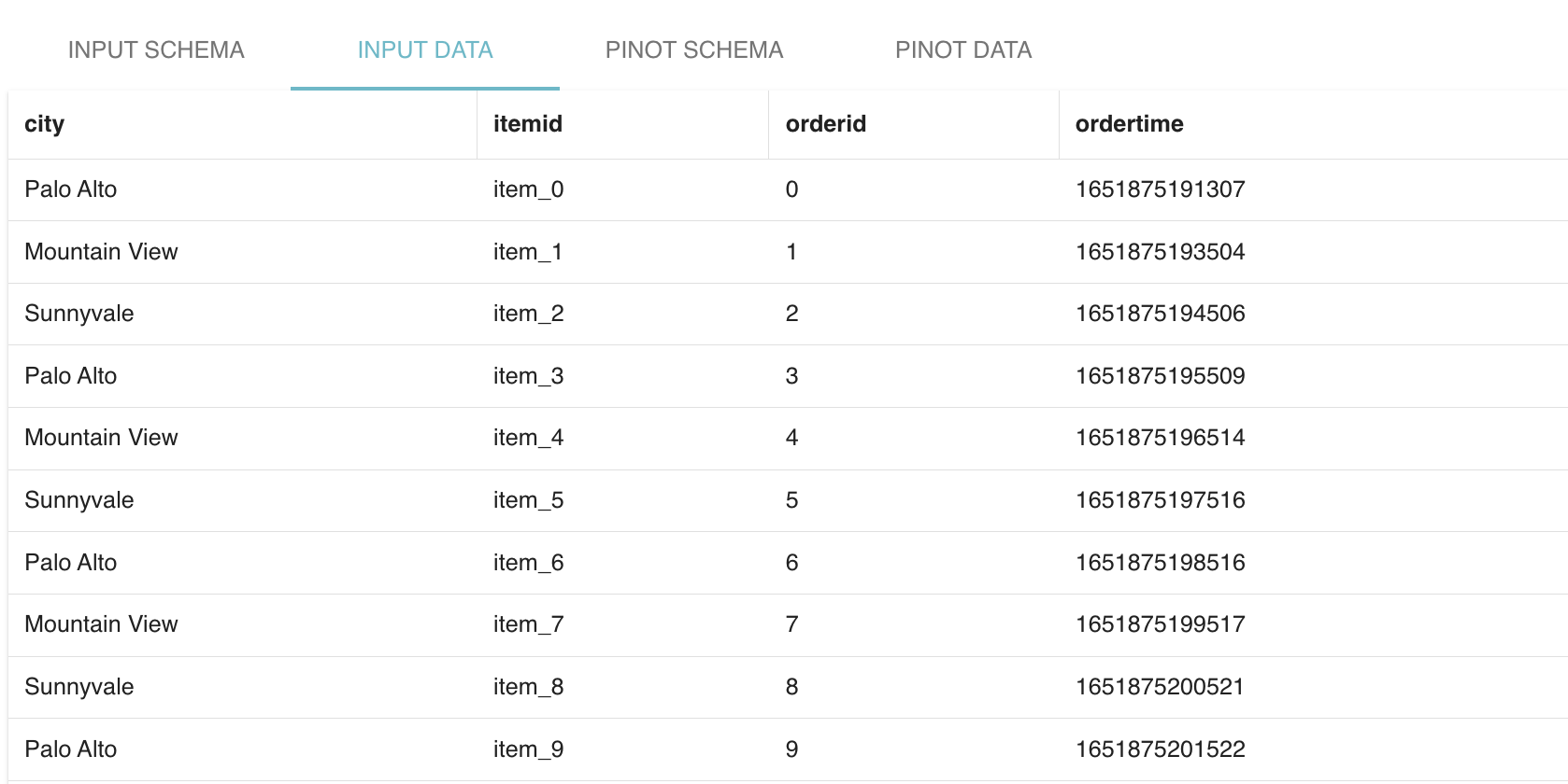 StarTree Data Manager schema interface