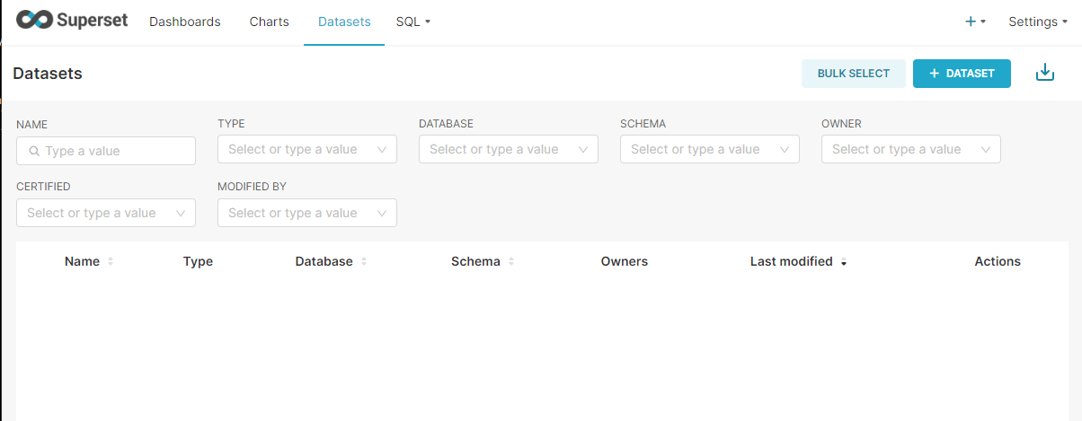 How to add a dataset in Superset