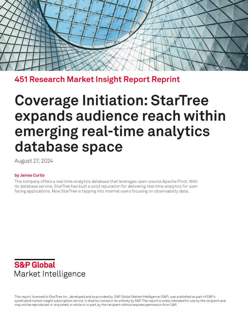 451 Research Market Insight Report: StarTree