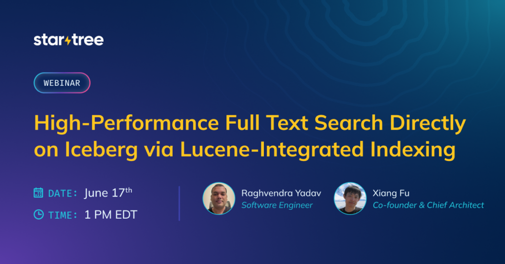 Webinar - Full-Text Search on Apache Iceberg with Pinot and Lucene